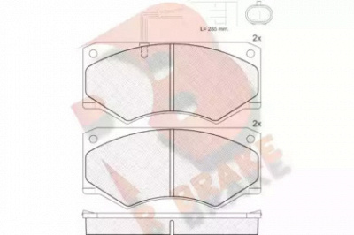 R BRAKE rb1421 -  Комплект тормозных колодок, дисковый тормоз